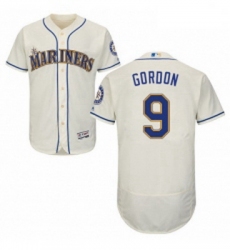 Mens Majestic Seattle Mariners 9 Dee Gordon Cream Alternate Flex Base Authentic Collection MLB Jersey