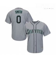 Mens Seattle Mariners 0 Mallex Smith Replica Grey Road Cool Base Baseball Jersey 