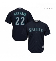 Mens Seattle Mariners 22 Omar Narvaez Replica Navy Blue Alternate 2 Cool Base Baseball Jersey 