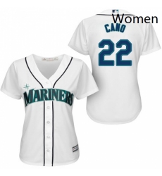 Womens Majestic Seattle Mariners 22 Robinson Cano Authentic White Home Cool Base MLB Jersey