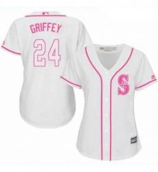 Womens Majestic Seattle Mariners 24 Ken Griffey Authentic White Fashion Cool Base MLB Jersey