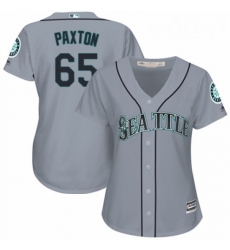 Womens Majestic Seattle Mariners 65 James Paxton Authentic Grey Road Cool Base MLB Jersey 