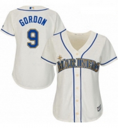 Womens Majestic Seattle Mariners 9 Dee Gordon Authentic Cream Alternate Cool Base MLB Jersey 