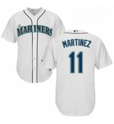 Youth Majestic Seattle Mariners 11 Edgar Martinez Replica White Home Cool Base MLB Jersey 