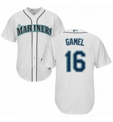 Youth Majestic Seattle Mariners 16 Ben Gamel Authentic White Home Cool Base MLB Jersey 