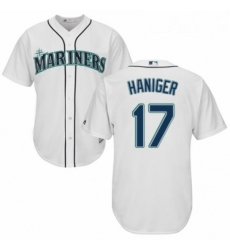 Youth Majestic Seattle Mariners 17 Mitch Haniger Replica White Home Cool Base MLB Jersey 