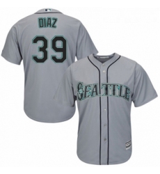 Youth Majestic Seattle Mariners 39 Edwin Diaz Authentic Grey Road Cool Base MLB Jersey 