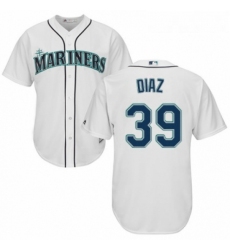 Youth Majestic Seattle Mariners 39 Edwin Diaz Authentic White Home Cool Base MLB Jersey 