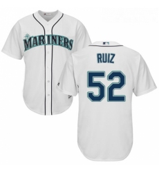 Youth Majestic Seattle Mariners 52 Carlos Ruiz Authentic White Home Cool Base MLB Jersey