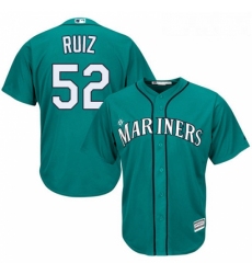 Youth Majestic Seattle Mariners 52 Carlos Ruiz Replica Teal Green Alternate Cool Base MLB Jersey