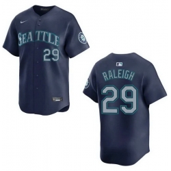 Youth Seattle Mariners  29 Cal Raleigh Navy  Limited Stitched Jersey