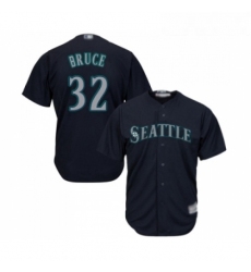Youth Seattle Mariners 32 Jay Bruce Replica Navy Blue Alternate 2 Cool Base Baseball Jersey 