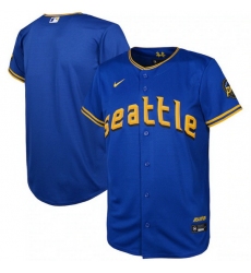 Youth Seattle Mariners Blank Royal 2023 City Connect Stitched Baseball Jersey