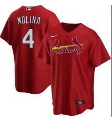 Cardinals 4 Yadier Molina Red 2020 Nike Cool Base Jersey