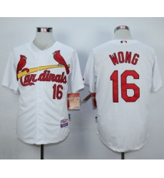 Men Red Cardinals 16 Kolten Wong White Cool Base Stitched Collection MLB Jersey