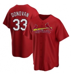 Men ST. LOUIS CARDINALS Brendan Donovan #33 Red Cool Base Stitched MLB Jersey