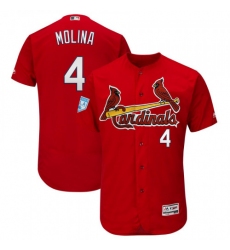 Men St. Louis Cardinals #4 Yadier Molina Red MLB Jersey