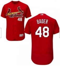 Men St. Louis Cardinals 48 Harrison Bader Red Alternate Flex Base Authentic Collection Baseball Player Jersey