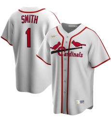 Men St  Louis St.Louis Cardinals 1 Ozzie Smith Nike Home Cooperstown Collection Player MLB Jersey White