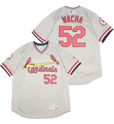 Men St.Louis Cardinals 52 Michael Wacha Gray Throwback Jersey