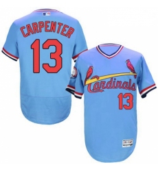 Mens Majestic St Louis Cardinals 13 Matt Carpenter Light Blue FlexBase Authentic Collection MLB JerseyCooperst
