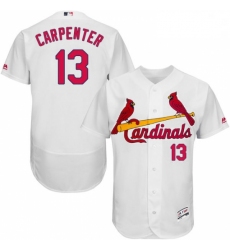 Mens Majestic St Louis Cardinals 13 Matt Carpenter White Home Flex Base Authentic Collection MLB Jersey