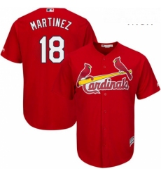 Mens Majestic St Louis Cardinals 18 Carlos Martinez Replica Red Alternate Cool Base MLB Jersey