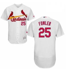 Mens Majestic St Louis Cardinals 25 Dexter Fowler White Flexbase Authentic Collection MLB Jersey