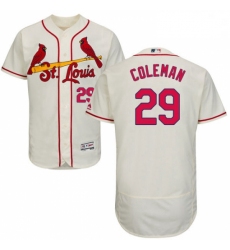 Mens Majestic St Louis Cardinals 29 Vince Coleman Cream Alternate Flex Base Authentic Collection MLB Jersey