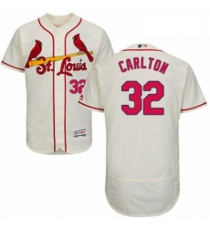 Mens Majestic St Louis Cardinals 32 Steve Carlton Cream Alternate Flex Base Authentic Collection MLB Jersey