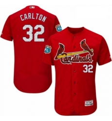 Mens Majestic St Louis Cardinals 32 Steve Carlton Red Alternate Flex Base Authentic Collection MLB Jersey