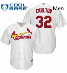 Mens Majestic St Louis Cardinals 32 Steve Carlton Replica White Home Cool Base MLB Jersey 