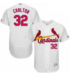 Mens Majestic St Louis Cardinals 32 Steve Carlton White Home Flex Base Authentic Collection MLB Jersey