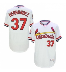 Mens Majestic St Louis Cardinals 37 Keith Hernandez White FlexBase Authentic Collection MLB Jersey