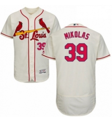Mens Majestic St Louis Cardinals 39 Miles Mikolas Cream Alternate Flex Base Authentic Collection MLB Jersey