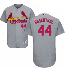 Mens Majestic St Louis Cardinals 44 Trevor Rosenthal Grey Road Flex Base Authentic Collection MLB Jersey