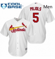 Mens Majestic St Louis Cardinals 5 Albert Pujols Replica White Home Cool Base MLB Jersey