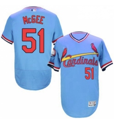 Mens Majestic St Louis Cardinals 51 Willie McGee Light Blue FlexBase Authentic Collection MLB Jersey