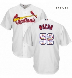 Mens Majestic St Louis Cardinals 52 Michael Wacha Authentic White Team Logo Fashion Cool Base MLB Jersey