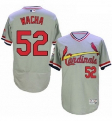 Mens Majestic St Louis Cardinals 52 Michael Wacha Grey Flexbase Authentic Collection Cooperstown MLB Jersey