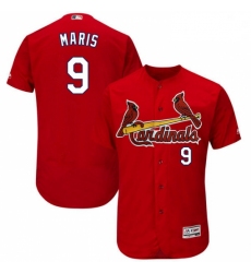 Mens Majestic St Louis Cardinals 9 Roger Maris Red Alternate Flex Base Authentic Collection MLB Jersey