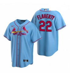 Men's Nike St. Louis Cardinals #22 Jack Flaherty Light Blue Alternate Stitched Baseball Jersey