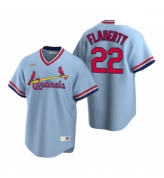 Men's Nike St. Louis Cardinals #22 Jack Flaherty Light Blue Cooperstown Collection Road Stitched Baseball Jersey