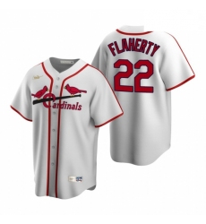 Men's Nike St. Louis Cardinals #22 Jack Flaherty White Cooperstown Collection Home Stitched Baseball Jersey