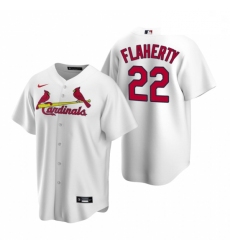 Men's Nike St. Louis Cardinals #22 Jack Flaherty White Home Stitched Baseball Jersey