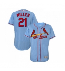 Mens St Louis Cardinals 21 Andrew Miller Light Blue Alternate Flex Base Authentic Collection MLB Jersey