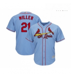 Mens St Louis Cardinals 21 Andrew Miller Replica Light Blue Alternate Cool Base Baseball Jersey 