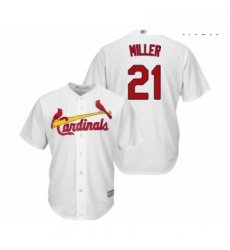 Mens St Louis Cardinals 21 Andrew Miller Replica White Home Cool Base Baseball Jersey 