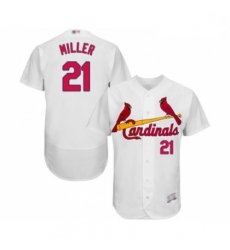 Mens St Louis Cardinals 21 Andrew Miller White Home Flex Base Authentic Collection Baseball Jersey