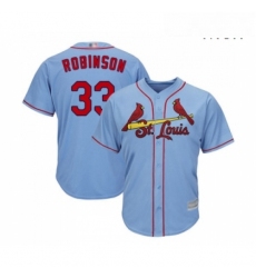 Mens St Louis Cardinals 33 Drew Robinson Replica Light Blue Alternate Cool Base Baseball Jersey 
